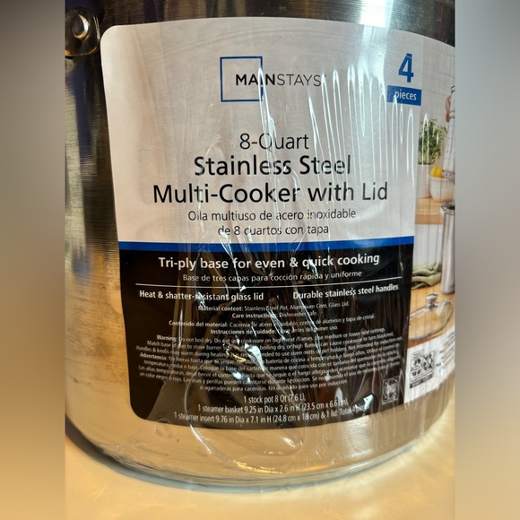 NWOT Mainstays multi cooker with lid - Picture 3 of 6